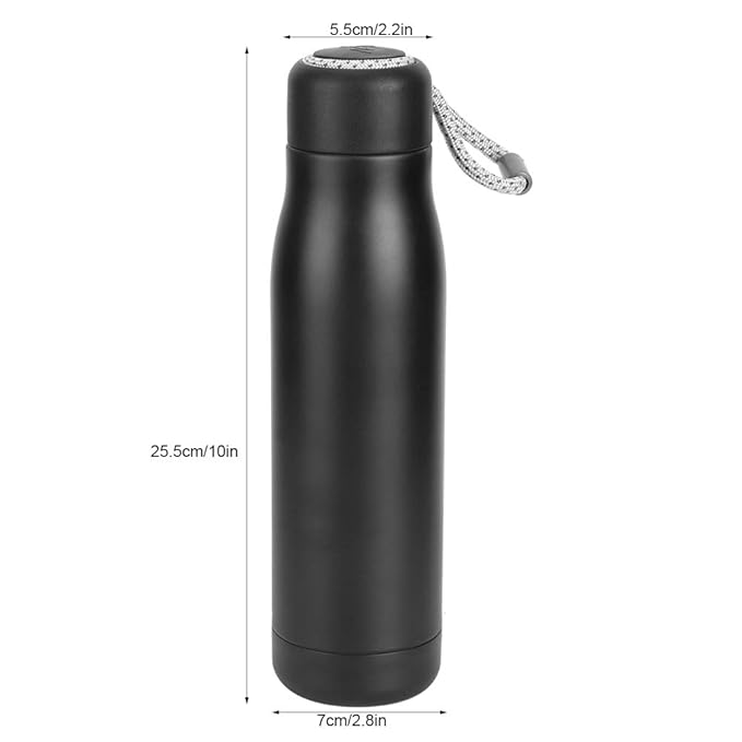 Stainless Steel Water Bottle with Portable Strap 500ml