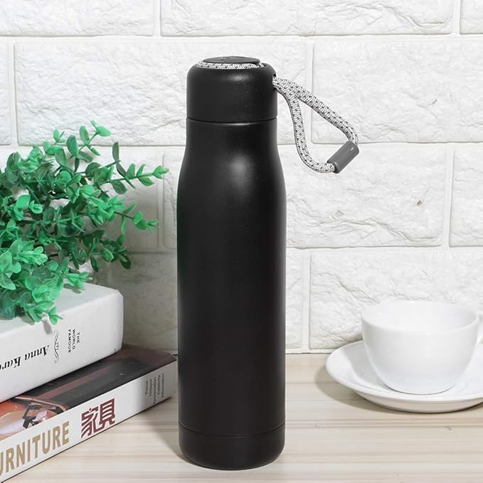 Stainless Steel Water Bottle with Portable Strap 500ml