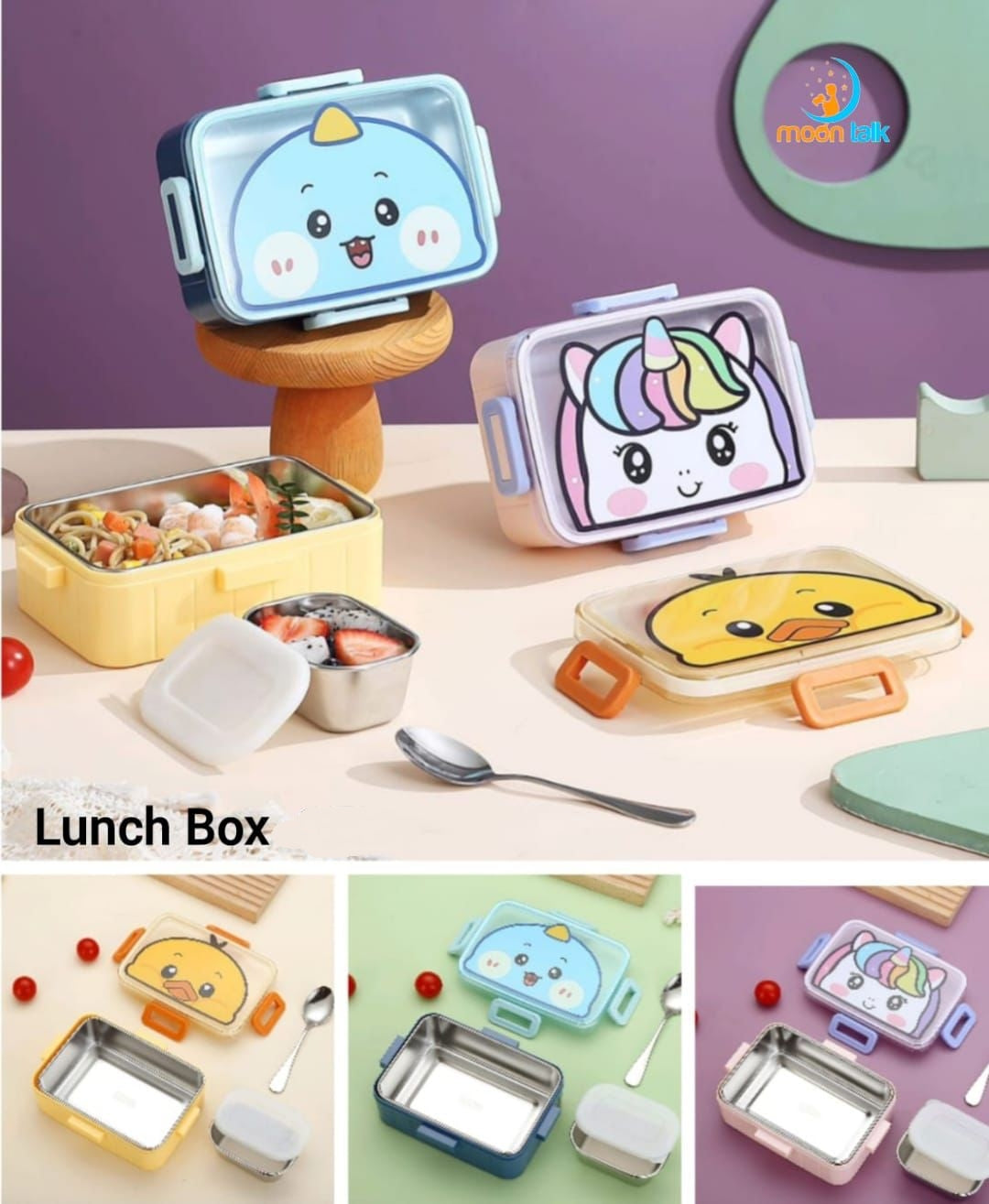 Cartoon Theme Stainless Steel Lunch Box