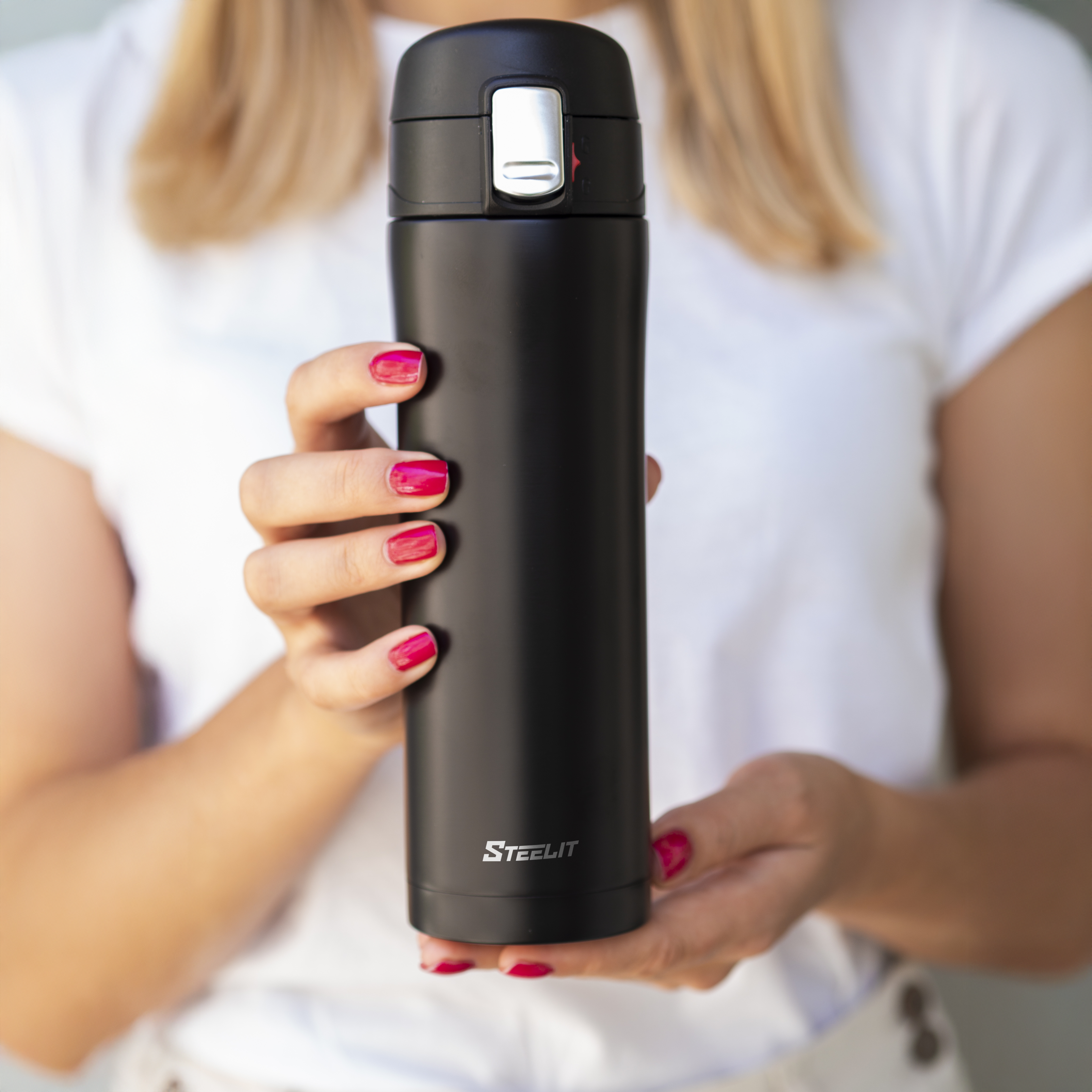 Stainless Steel Push Lock Bottle