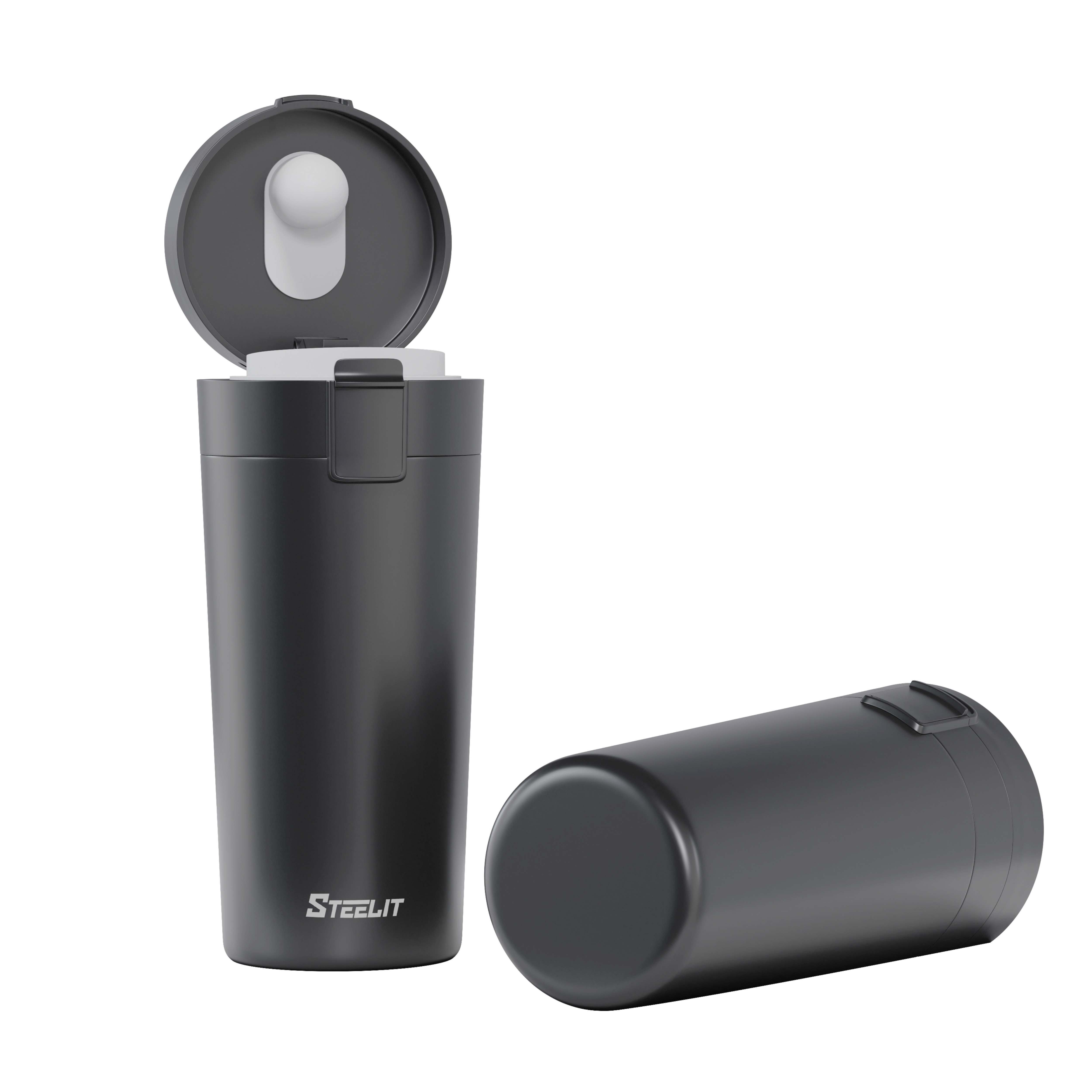 Stainless Steel Push Lock Mug